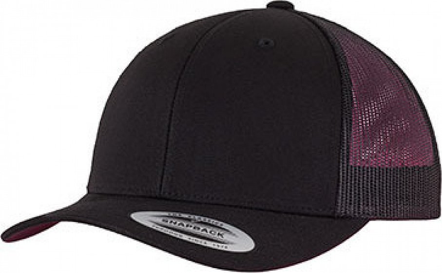 Snapback čepice Flexfit Retro Trucker se síťkou Barva: černá, Velikost: dospělá FX6606