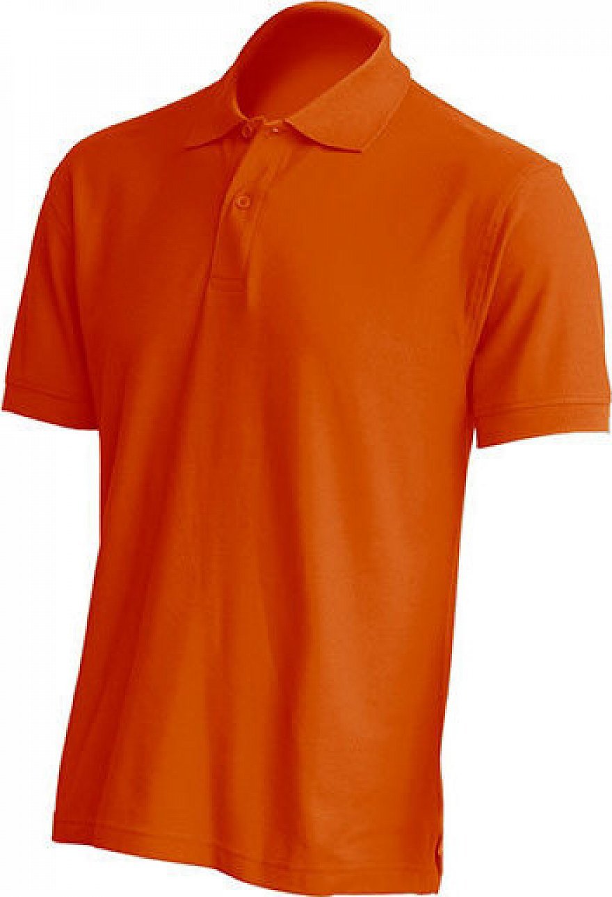 JHK Pánská bavlněná piqué polokošile v rovném střihu Barva: Oranžová, Velikost: L JHK510