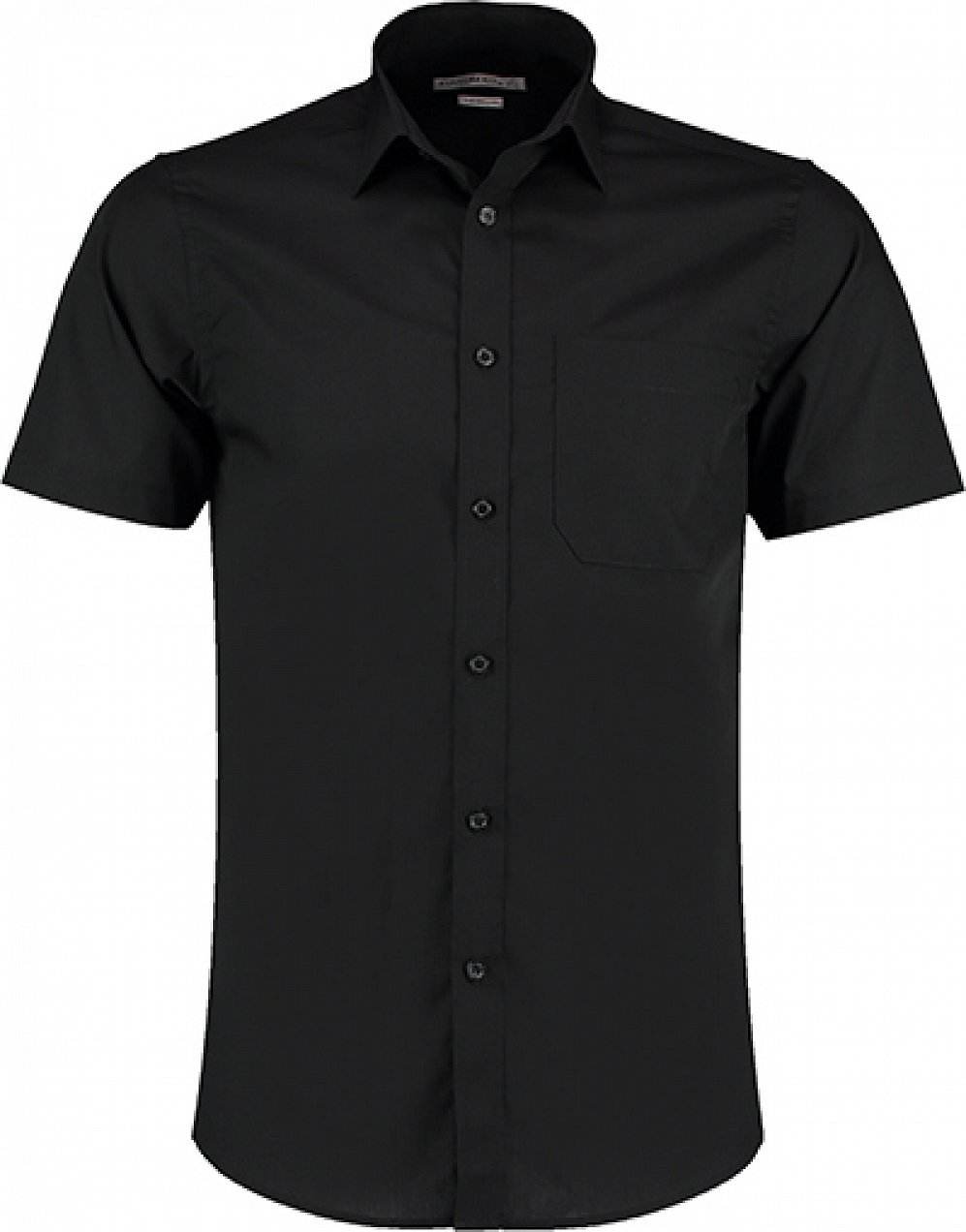 Kustom Kit Popelínová pánská košile lehce zúžená kolem pasu Barva: Černá, Velikost: 44 (17H) K141