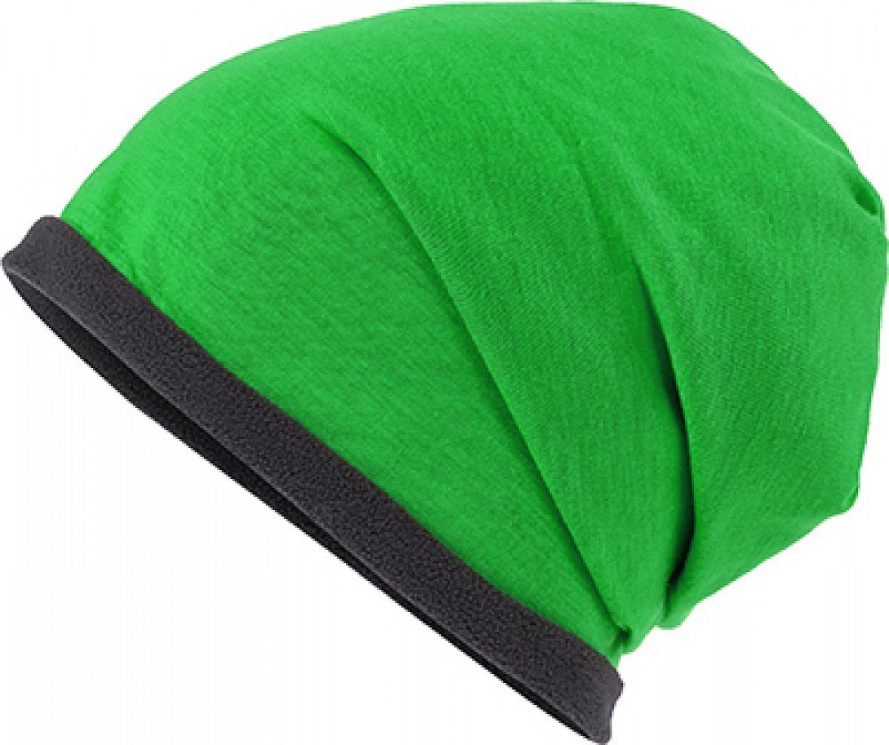 Levně Myrtle beach Fleecová elastická beanie čepice Barva: zelená jarní MB7131
