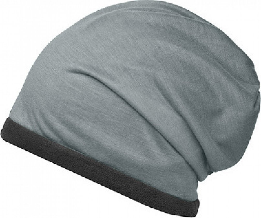 Myrtle beach Fleecová elastická beanie čepice Barva: šedá melír MB7131