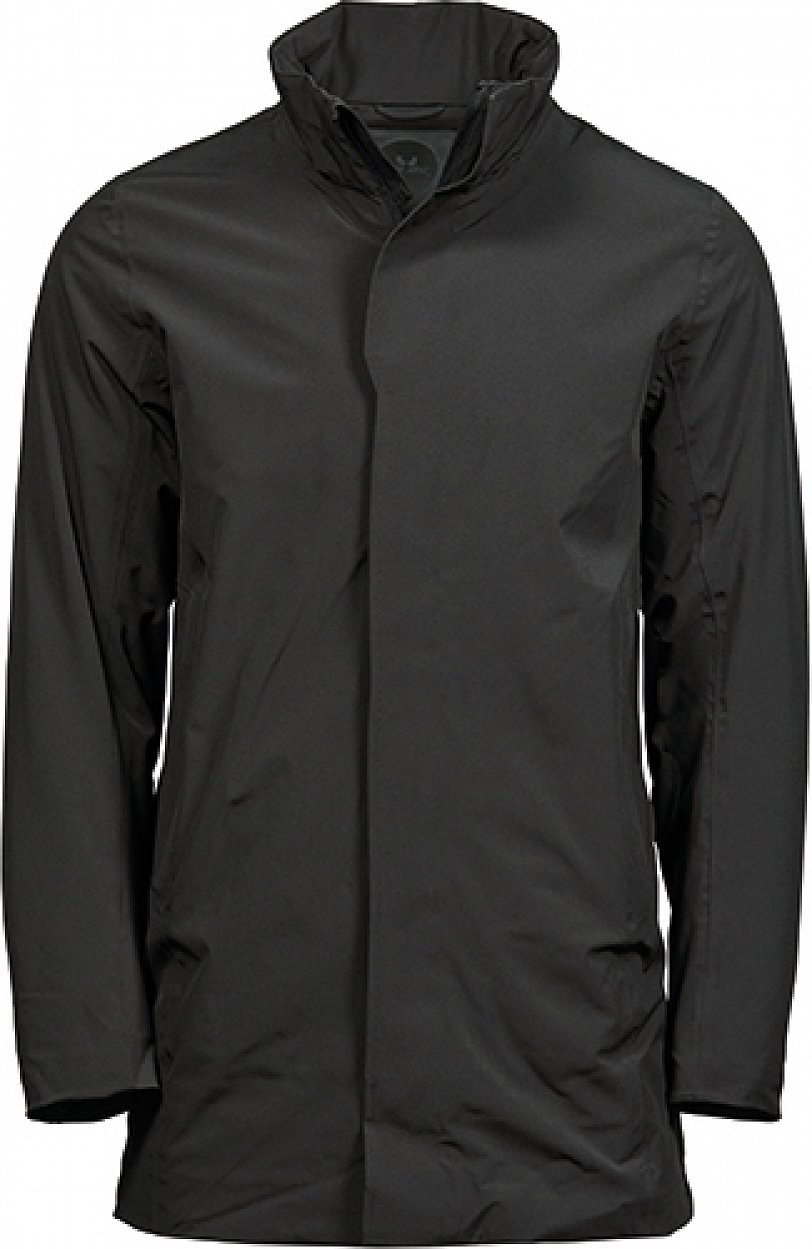 Tee Jays Vodotěsná a větru odolná 2 vrstvá městská parka s vysokým límcem Barva: Černá