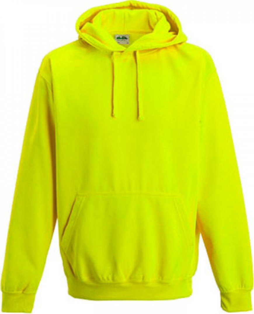 Zářivá mikina Just Hoods ve fluorescentních barvách s přední kapsou a kapucí Barva: žlutá fluorescentní, Velikost: L JH004