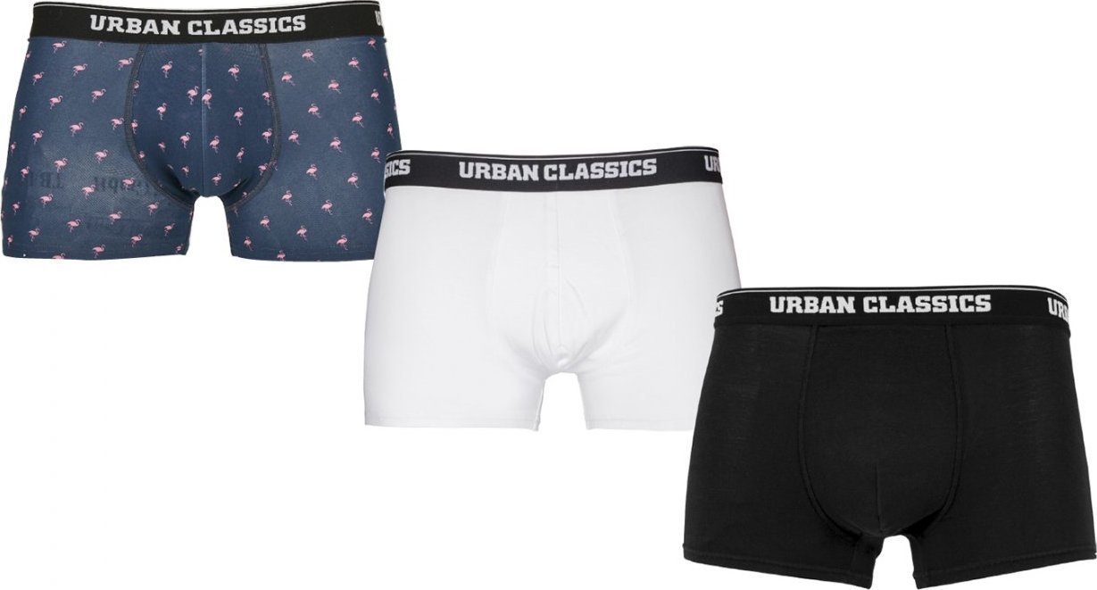 Slim fit boxerky Urban Classics s elastanem, 3 ks v balení Barva: boxerky-UC-9, Velikost: L