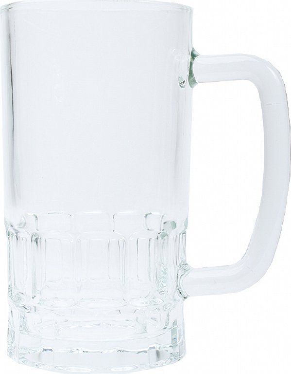 Levně Pivní půllitr čirý 20 Oz s prolisem