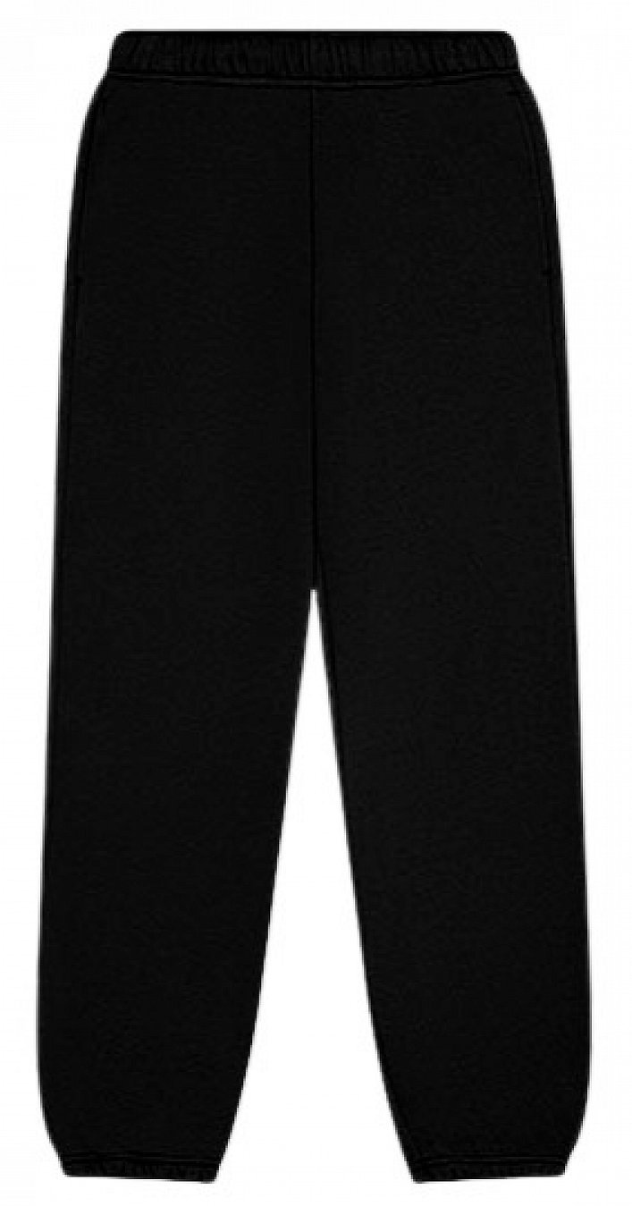 Levně Canvas Unisex tepláky z bavlny a polyesteru s bočními kapsami a elastickým pasem Barva: Černá