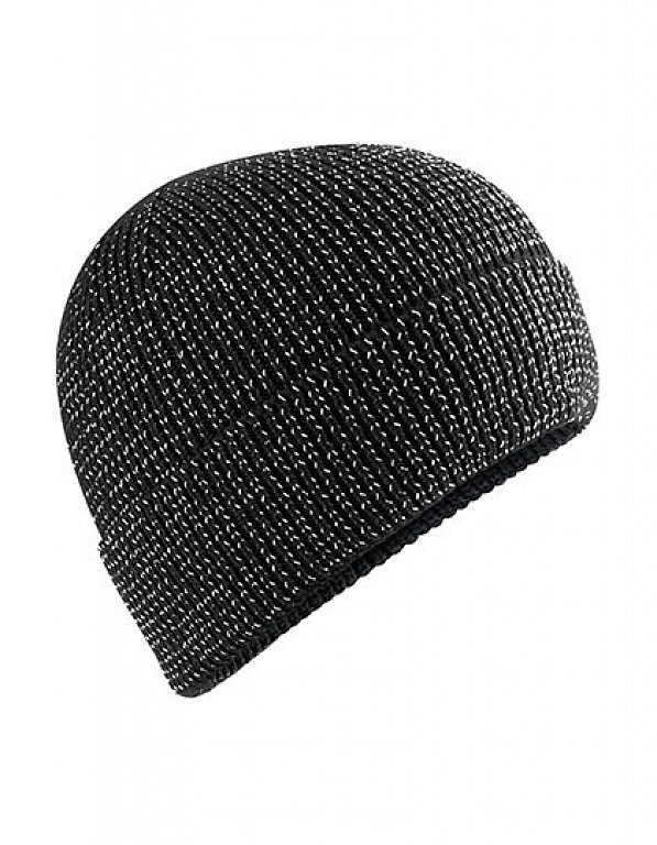 Beechfield Městská čepice beanie s reflexní přízí Barva: černá CB325R