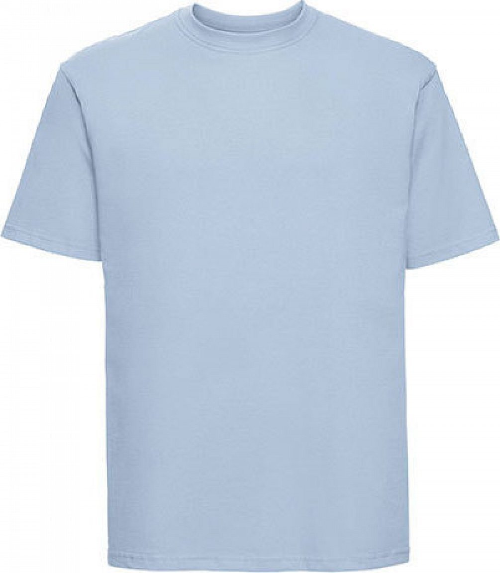 Měkčené 100% bavlněné tričko Russell 180 g/m Barva: Mineral Blue, Velikost: XL Z180
