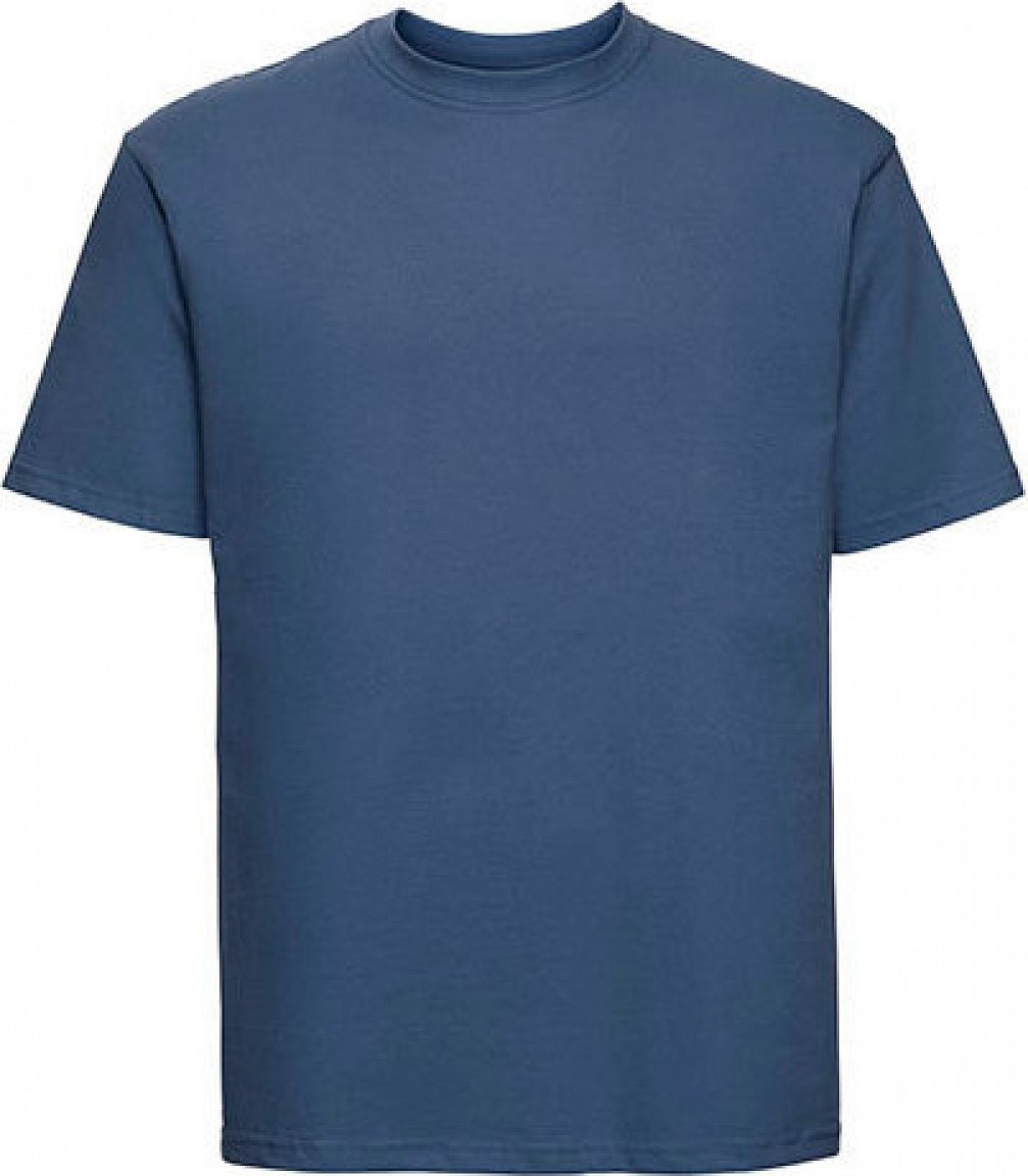 Měkčené 100% bavlněné tričko Russell 180 g/m Barva: modrá indigo, Velikost: XL Z180