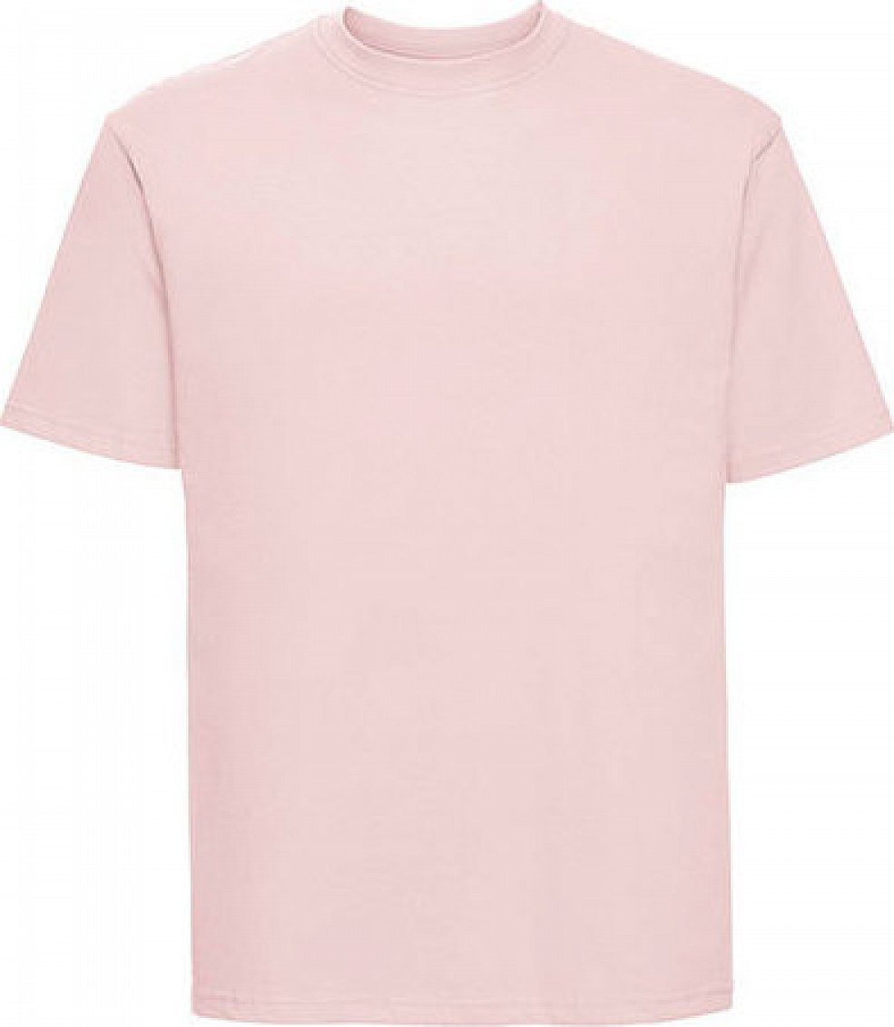 Měkčené 100% bavlněné tričko Russell 180 g/m Barva: Růžová, Velikost: XL Z180