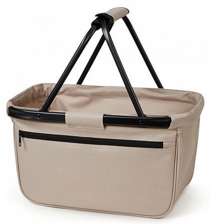 Nákupní košík s kapsou Halfar Blackbasket 28 l Barva: Béžová