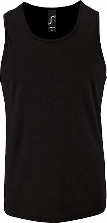 Levně Pánské sportovní tílko Sol's 100% polyester Barva: Černá