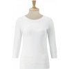 Silné kvalitní přiléhavé triko se 3/4 rukávy Russell Collection bílá