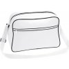 Objemná cestovní / sportovní retro taška přes rameno 18 l (Velikost 40 x 28 x 18 cm, Barva černá - zlatá)