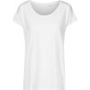 Dámské pružné bavlněné oversize tričko (Velikost XS, Barva bílá)