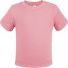 Teplé dětské tričko z BIO bavlny se širokým průkrčníkem (Barva růžová pastelová, Velikost 50/56 cm)