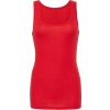 Super měkké žebrované tílko Bella v prodlouženém střihu Bella+Canvas červená
