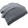 Letní lehounká ohrnovací čepice beanie (Barva černá melír - šedá tmavá)