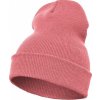 Prodloužená silná ohrnovací beanie čepice (Barva růžová světlá)