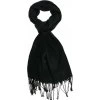 Lehká pašmínová šála s třásněmi Printwear černá
