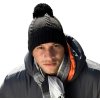 Teplý kulich Pom Pom s bambulí a pletenci (Barva černá)