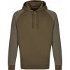 Pánská slim fit mikina s kapucí s kontrastními rukávy Miners Mate, komfortní dvojitá kapuce (Velikost S, Barva černá mikina s melírovými rukávy)