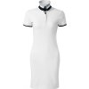 Lehce vypasované piqé šaty se zpevněnými rameny (Velikost XS, Barva bílá)