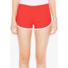 Dámské bavlněné šortky na běhání s elastickým pasem American Apparel červená - bílá