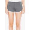 Dámské bavlněné šortky na běhání s elastickým pasem American Apparel šedá - bílá