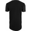 Prodloužené pánské triko Urban Classics s koženkovými rukávy (Velikost L, Barva černá - černá)
