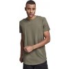 Prodloužené mírně zaoblené pánské triko Urban Classics 100% bavlna (Barva vojenská zelená, Velikost XXL)