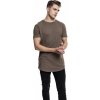 Prodloužené mírně zaoblené pánské triko Urban Classics 100% bavlna (Barva vojenská zelená, Velikost XXL)