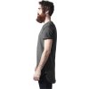 Prodloužené triko Urban Classics s delším zadním dílem a středovým švem (Barva šedá tmavá, Velikost L)