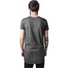 Prodloužené triko Urban Classics s delším zadním dílem a středovým švem (Barva šedá tmavá, Velikost L)