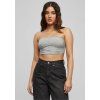 Příjemný bavlněný Bandeau top s elastanem Urban Classics Urban Classics šedá
