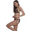 Dvoudílné trojúhelníčkové bikiny Urban Classics kamufláž (Barva tmavá kamufláž, Velikost L)