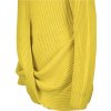 Dámský oversize svetr Urban Classics z polyakrylu s křížením na břiše (Velikost 3XL, Barva lemonmustard)
