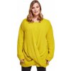 Dámský oversize svetr Urban Classics z polyakrylu s křížením na břiše (Velikost 3XL, Barva lemonmustard)