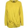 Dámský oversize svetr Urban Classics z polyakrylu s křížením na břiše (Velikost 3XL, Barva lemonmustard)