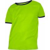 Funkční dětské tričko na sport s kontrastními lemy 100% polyester (Velikost 3/4, Barva černá - žlutá fluorescentnír)