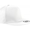 5-panelová snapback raperská čepice s rovným kšiltem Beechfield bílá