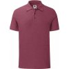 Pánská slim-fit polokošile Iconic Fruit of the Loom s rozparky 180 g/m (Barva černá, Velikost 3XL)