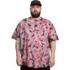 Pánské batikované oversize triko Urban Classics 200 g/m Urban Classics červeno-černá