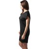 Elegantní minišaty Scuba Urban Classics s výrazným lemem 290 g/m (Barva černá, Velikost L)