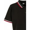 Polo šaty nad kolena Urban Classics s kontrastním lemováním (Barva černá, Velikost L)