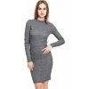 Přiléhavé viskózové šaty Urban Classics s dlouhým rukávem 235 g/m (Barva černá, Velikost L)