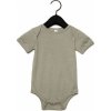 Body z žerzejové tkaniny s bočnímy švy Bella Canvas (Barva Asphalt (Solid), Velikost 3-6 měsíců)