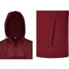 Unisex mikina Miners Mate s kapucí a na zip s voskovou úpravou proti dešti (Velikost XS, Barva červená vínová)