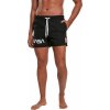 Šortky plavky se síťkou a nápisem NASA Urban Classics (Barva černá, Velikost L)