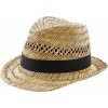 Ručně vyráběný slaměnný klobouk Trilby (Barva přírodní, Velikost L/XL)